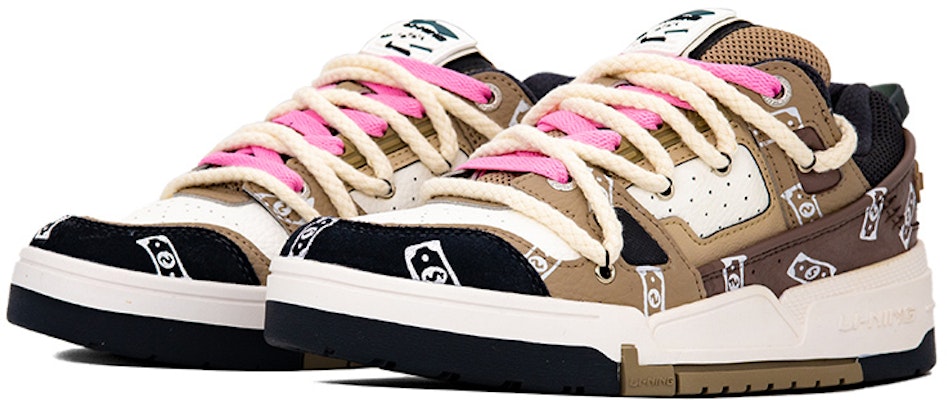 【定制鞋款】李宁解构「美元钞票 - 黑白棕」 AGCR297-4(Team肆-男款黑白棕钞票解构喷绘) Lookbook 【定制鞋款】李宁解构「美元钞票 - 黑白棕」 AGCR297-4(Team肆-男款黑白棕钞票解构喷绘)