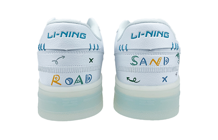 Purchase 【定製球鞋】 LiNing李寧 迪士尼聯名 藝術塗鴉 可愛 低幫 板鞋 男款 白藍