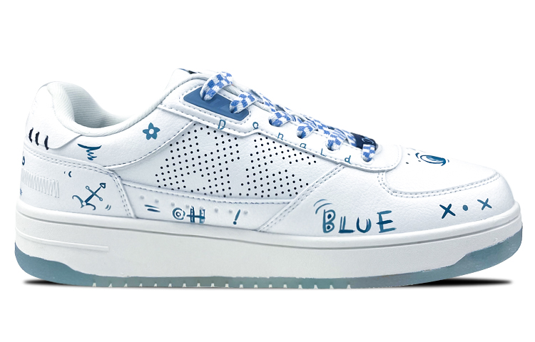 Order [定制鞋] 李宁 迪士尼 x 低帮运动鞋 '唐老鸭涂鸦' AGCR203-2(Team叁-男款唐老鸭艺术涂鸦白蓝)