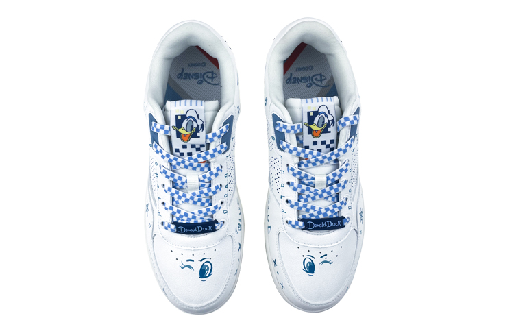 Shop [定制鞋] 李宁 迪士尼 x 低帮运动鞋 '唐老鸭涂鸦' AGCR203-2(Team叁-男款唐老鸭艺术涂鸦白蓝)