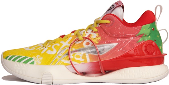 【定制球鞋】 LiNing李寧 閃擊8 織物 Premium白紅 聖誕主題定制 噴繪漸變潑墨 低幫 籃球鞋 男款 黃紅綠 Buy 【定制球鞋】 LiNing李寧 閃擊8 織物 Premium白紅 聖誕主題定制 噴繪漸變潑墨 低幫 籃球鞋 男款 黃紅綠