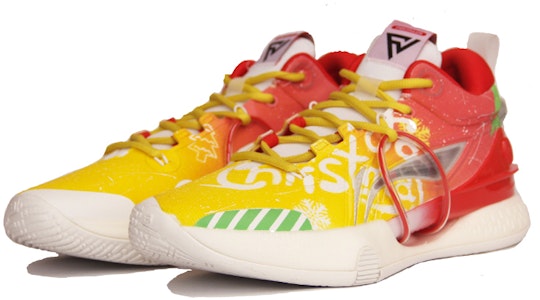 【定制球鞋】 LiNing李寧 閃擊8 織物 Premium白紅 聖誕主題定制 噴繪漸變潑墨 低幫 籃球鞋 男款 黃紅綠 Lookbook 【定制球鞋】 LiNing李寧 閃擊8 織物 Premium白紅 聖誕主題定制 噴繪漸變潑墨 低幫 籃球鞋 男款 黃紅綠