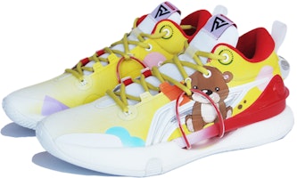 【定製球鞋】 LiNing李寧 閃擊8 Premium 可愛小熊 噴繪 國潮 低幫 實戰籃球鞋 男款 黃紅棕 Lookbook 【定製球鞋】 LiNing李寧 閃擊8 Premium 可愛小熊 噴繪 國潮 低幫 實戰籃球鞋 男款 黃紅棕