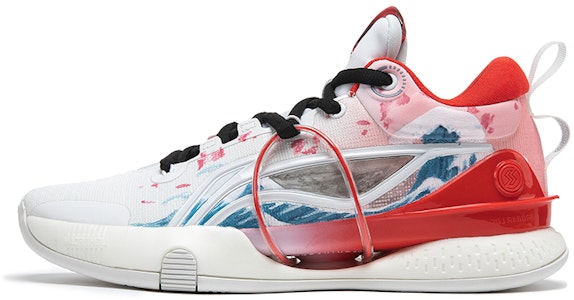 【定製球鞋】LiNing李寧 閃擊8 Premium 野鶴製造 減震防滑 櫻花 海浪 漸變 實戰籃球鞋 男款 白藍紅 Buy 【定製球鞋】LiNing李寧 閃擊8 Premium 野鶴製造 減震防滑 櫻花 海浪 漸變 實戰籃球鞋 男款 白藍紅