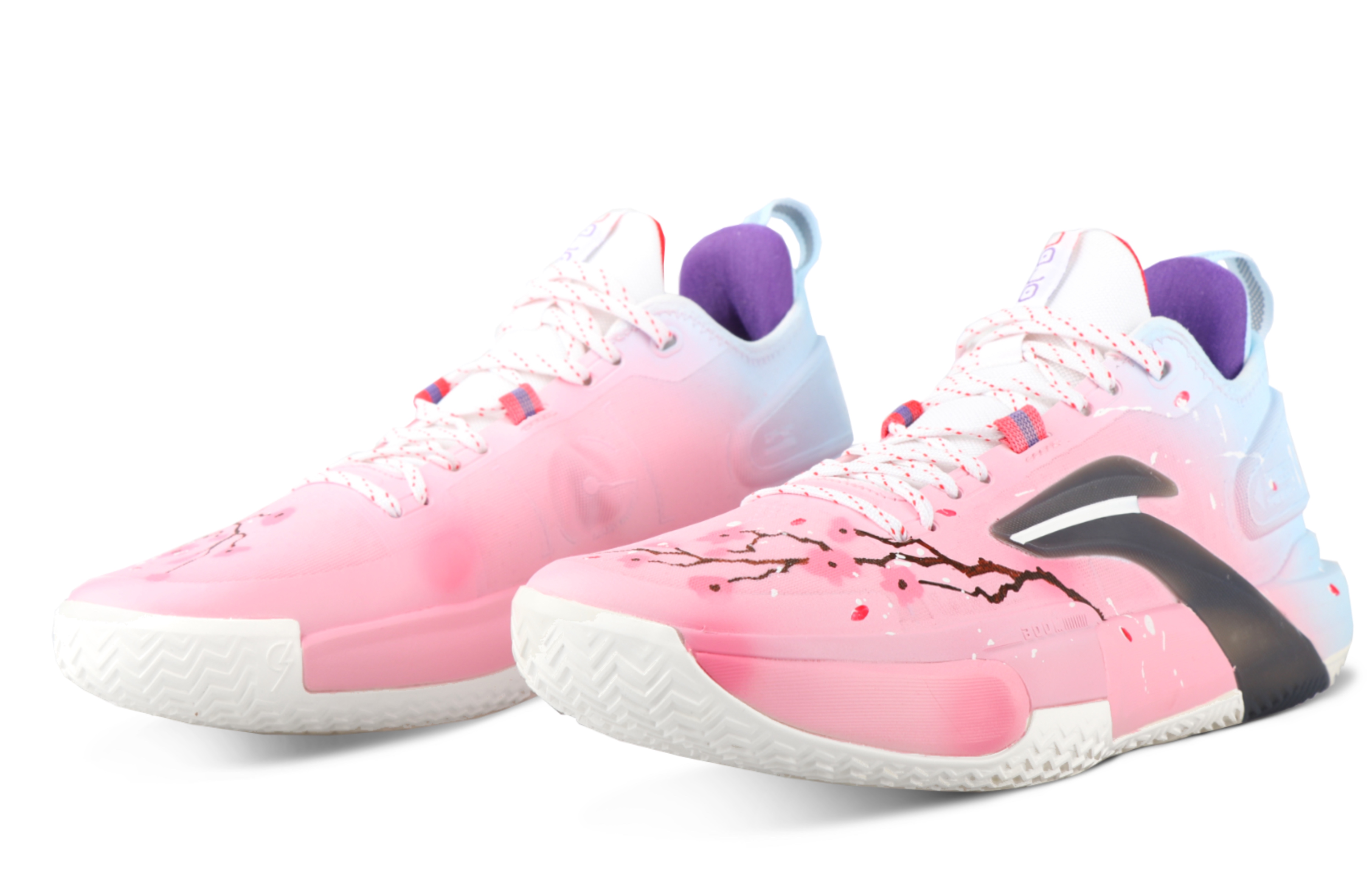 Lookbook [Zapatillas Personalizadas] Li-Ning Flash 9 Premium 'Degradado Azul-Rosa' ABAS071-2(TeamSix-男款-樱花)