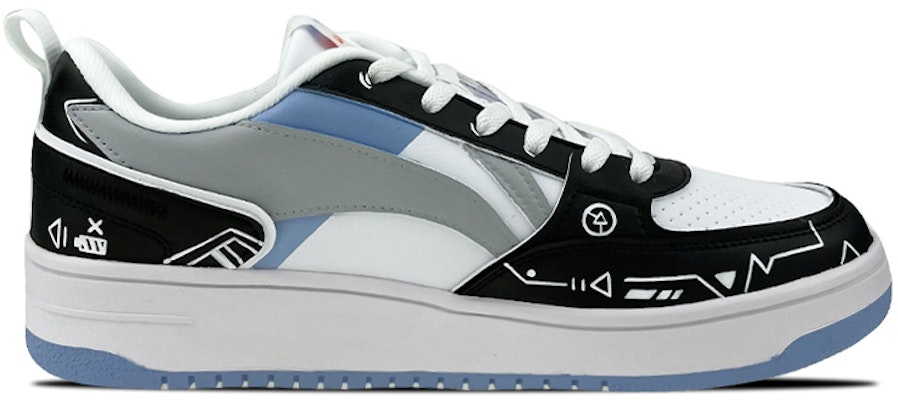 【定制球鞋】 LiNing李寧 機能 復古 二次元 線條 貼布 塗鴉 科技 低幫 板鞋 男款 黑白 Order 【定制球鞋】 LiNing李寧 機能 復古 二次元 線條 貼布 塗鴉 科技 低幫 板鞋 男款 黑白