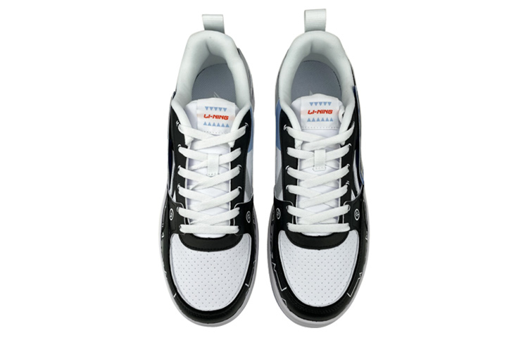 Shop [Kasut Custom] Li-Ning Function Retro Low 'Graffiti Hitam Putih' AGCS135-3(Team叁-男款复古银色)