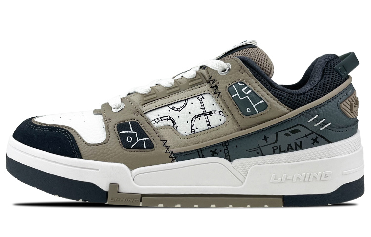 Buy Zapatillas Li-Ning Retro Bajas "Grafiti 2D" Gris Verde AGCR297-4(Team叁-男款字母灰绿)