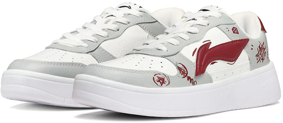 리닝 커스텀 낙서화 로우 '회백적' (Li-Ning Custom Graffiti Low 'Grey White Red') AGCQ455-2(TeamE-男款涂鸦灰白红QD) Lookbook 리닝 커스텀 낙서화 로우 '회백적' (Li-Ning Custom Graffiti Low 'Grey White Red') AGCQ455-2(TeamE-男款涂鸦灰白红QD)