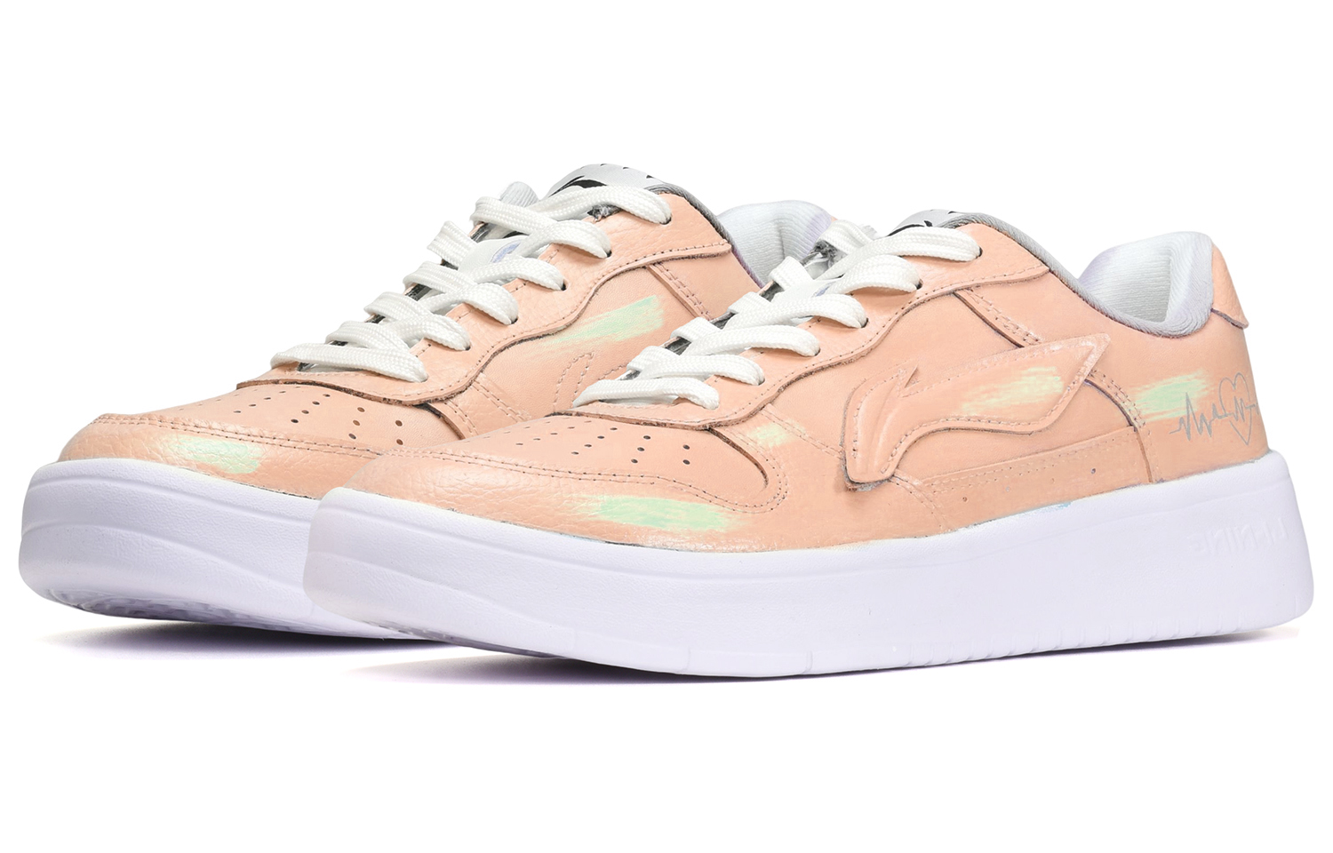 Lookbook [Sepatu Custom] Li-Ning Kass 'Oranye Hijau' AGCQ455-2(TeamE-男款心电图橘绿)