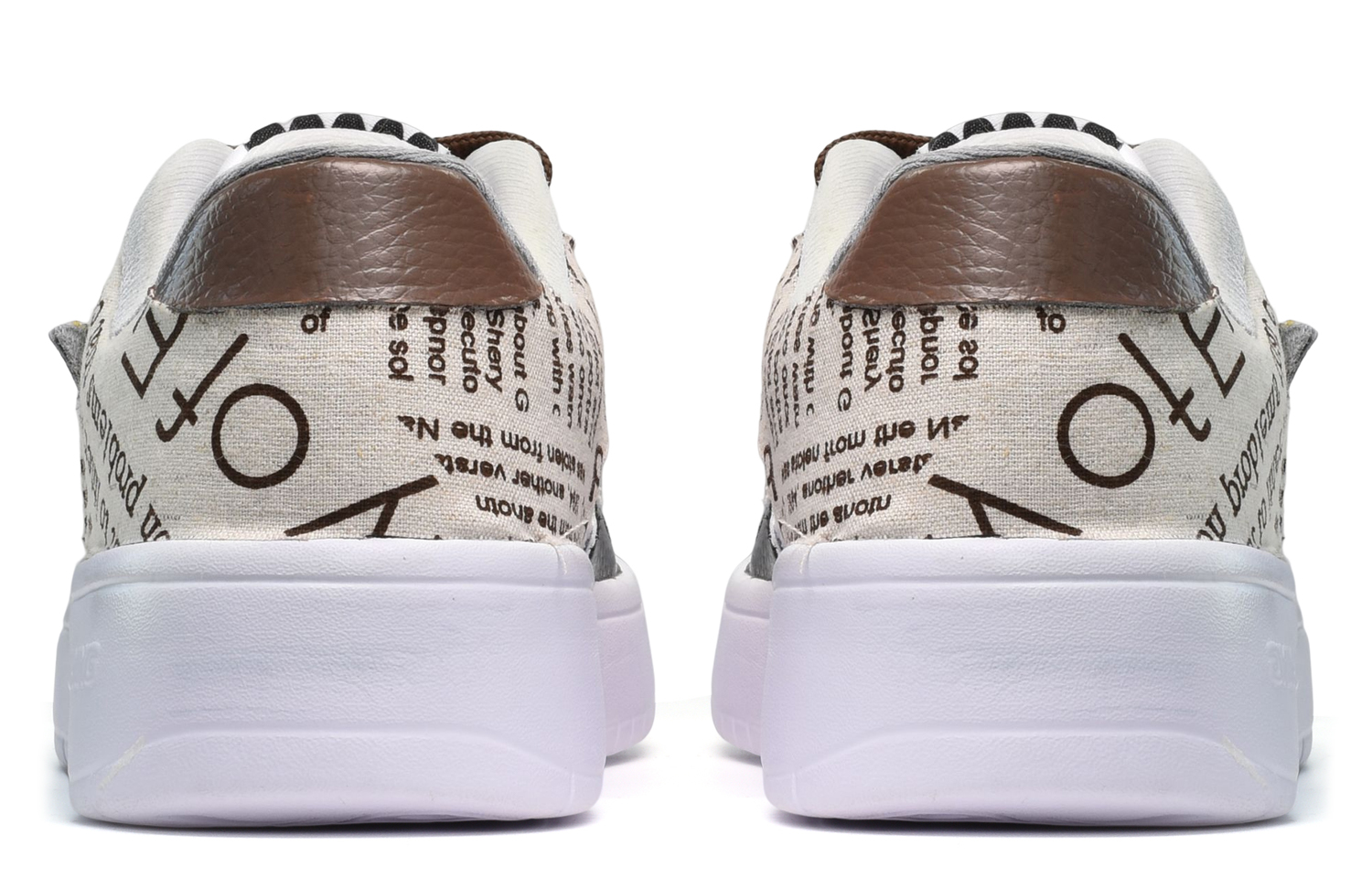 Shop [Zapatos Personalizados] Li-Ning Kast 'Periódico Blanco Marrón Negro' AGCQ455-2(TeamE-男款报纸布贴黑白棕)