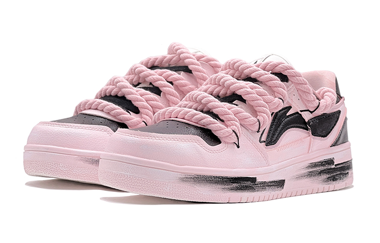 Lookbook 리닝 천기 '핑크 다이 - 블랙' 커스텀 슈즈 (Li-Ning Tianji '핑크 다이-블랙' 커스텀) AGCP299-5(Team-S天迹粉黑涂鸦男)