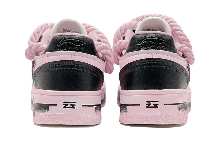 Shop 리닝 천기 '핑크 다이 - 블랙' 커스텀 슈즈 (Li-Ning Tianji '핑크 다이-블랙' 커스텀) AGCP299-5(Team-S天迹粉黑涂鸦男)