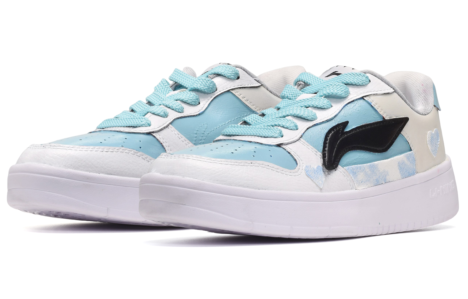 Lookbook [Custom Shoes] Li-Ning Lifestyle 'Black Yellow Blue Sea Salt Heart'