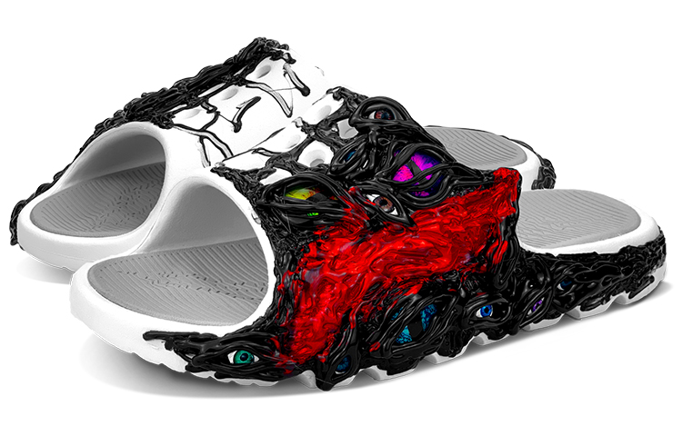 Purchase [Kasut Custom] Li-Ning LNBB Slide 'Cthulhu vs Venom' ABTR005-1(TeamY-男款旧日支配者黑红)