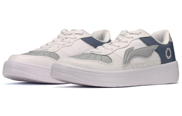 Lookbook 【定制球鞋】LiNing李寧 荊棘花紋 拼色 低幫 板鞋 男款 灰藍