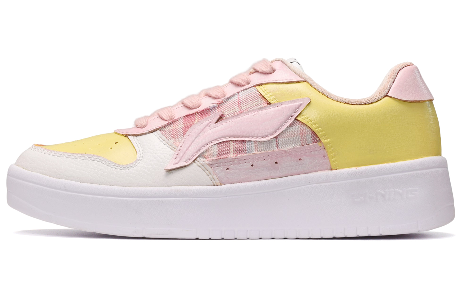 Buy 리닝 커스텀 로우탑 '옐로우 핑크 로맨스' (Li-Ning Custom Low-top 'Yellow Pink Romance') AGCQ455-2(TeamE-男款粉色浪漫黄粉)