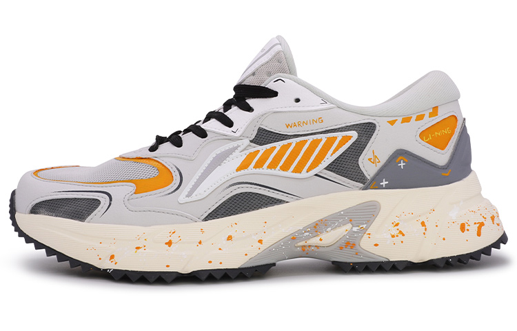 Buy 李寧カスタムシューズ「サイバーパンク・グラフィティ」オレンジ/グレー ARLR003-4(TeamM-男款线条橙灰)