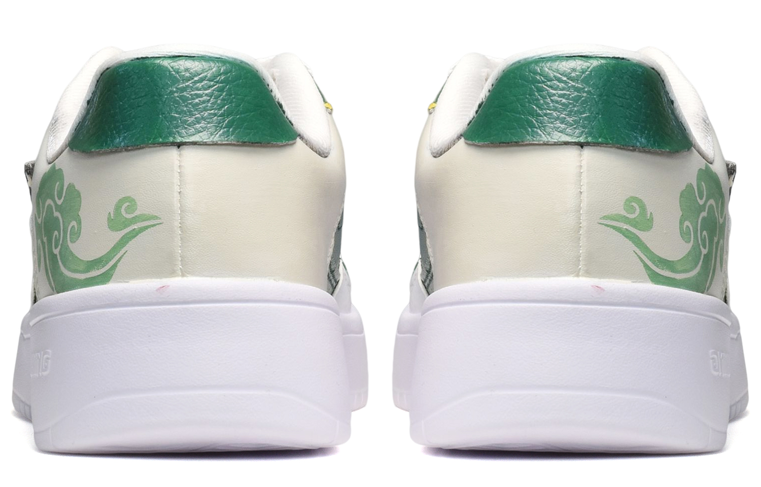 Shop 리닝 커스텀 로우 '블랙 화이트 그린' (Li-Ning Custom Low 'Black White Green') AGCQ455-2(TeamE-男款云纹黑白绿)