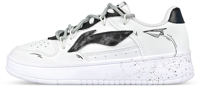 【定製球鞋】 LiNing李寧 水墨禮盒 飛機 解構 雙鞋帶 潑墨 暈染 低筒 板鞋 男款 黑白灰 Buy 【定製球鞋】 LiNing李寧 水墨禮盒 飛機 解構 雙鞋帶 潑墨 暈染 低筒 板鞋 男款 黑白灰