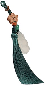 【定製球鞋】 LiNing李寧 國潮主題 青山綠水手繪 做舊 流蘇玉佩 休閒 低幫 板鞋 男款 白綠色 Details for 【定製球鞋】 LiNing李寧 國潮主題 青山綠水手繪 做舊 流蘇玉佩 休閒 低幫 板鞋 男款 白綠色