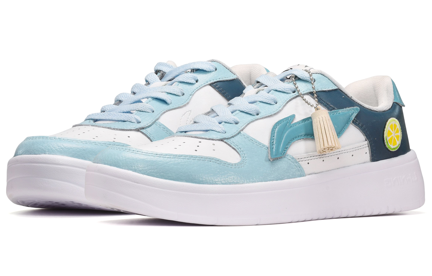 Lookbook [Kasut Custom] Li-Ning Low 'Garam Laut Lemon Biru Putih' AGCQ455-2(TeamE-男款海盐柠檬蓝白)