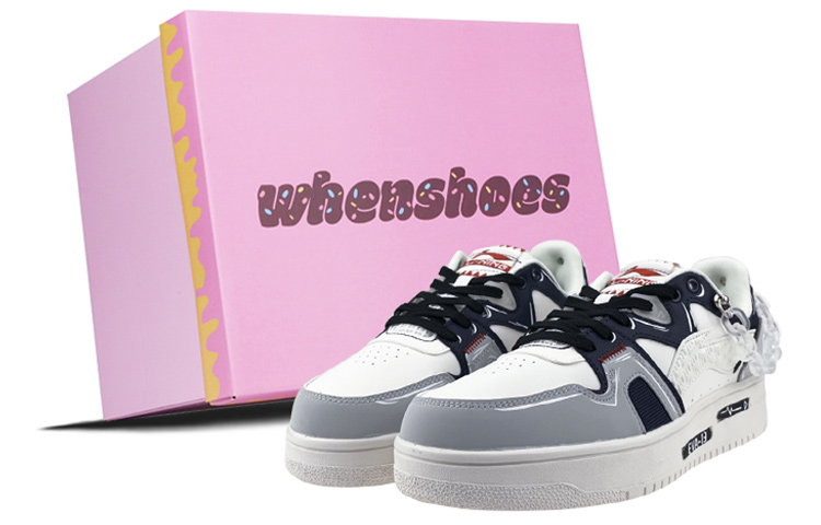 [Custom Shoes] Li-Ning Low Top 'Gift Box Graffiti Chain Grey White'