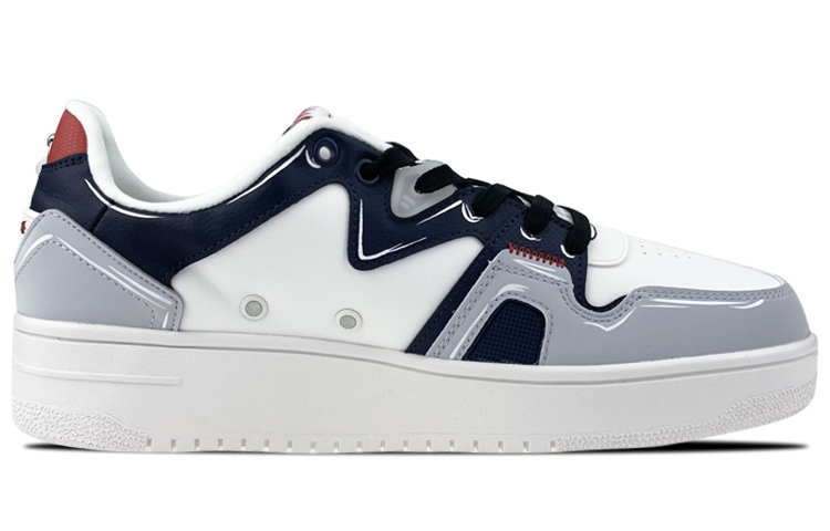 Lookbook Zapatillas Li-Ning 'Gift Box Graffiti Chain Gris Blanco' - Bajas AGCR317-2(Team叁-男款复古灰白S-BOX)