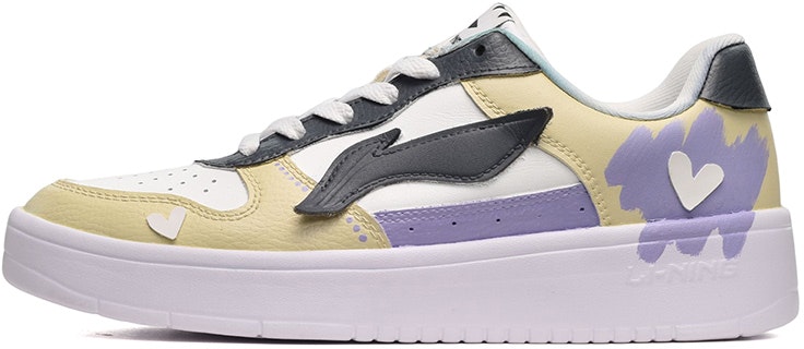 custom-shoes-li-ning-low-top-heart-brush-white-purple-yellow
