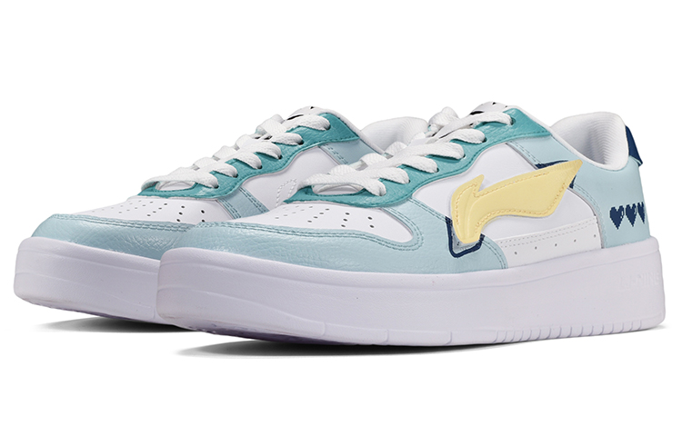 Lookbook 【定制鞋款】李宁低帮 '柠檬黄淡蓝心形' AGCQ455-2(TeamE-男款爱心浅蓝)