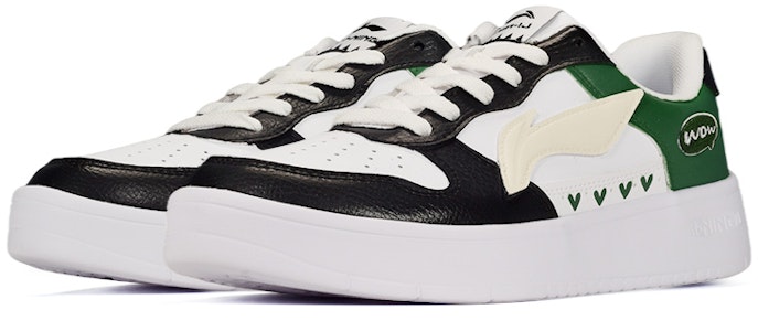 리닝 커스텀 로우탑 '러키 러브' (화이트/블랙/그린) AGCQ455-2(TeamE-男款幸运爱心白黑绿) Lookbook 리닝 커스텀 로우탑 '러키 러브' (화이트/블랙/그린) AGCQ455-2(TeamE-男款幸运爱心白黑绿)