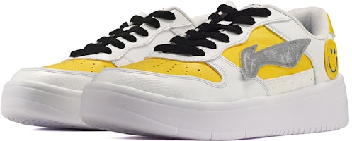 【定製球鞋】 LiNing李寧 笑臉布貼 休閒 低幫 板鞋 男款 黃白灰 Lookbook 【定製球鞋】 LiNing李寧 笑臉布貼 休閒 低幫 板鞋 男款 黃白灰