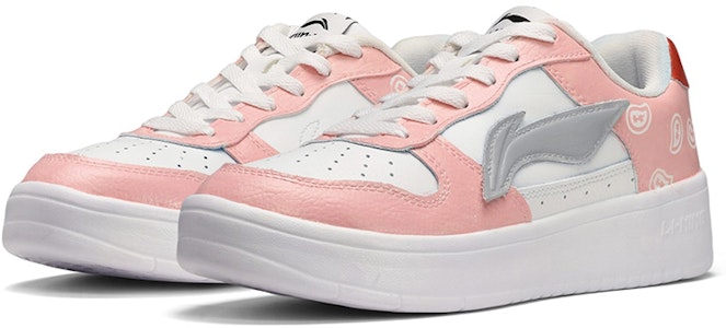 【定制球鞋】 LiNing李寧 低幫 板鞋 男款 白粉 Lookbook 【定制球鞋】 LiNing李寧 低幫 板鞋 男款 白粉