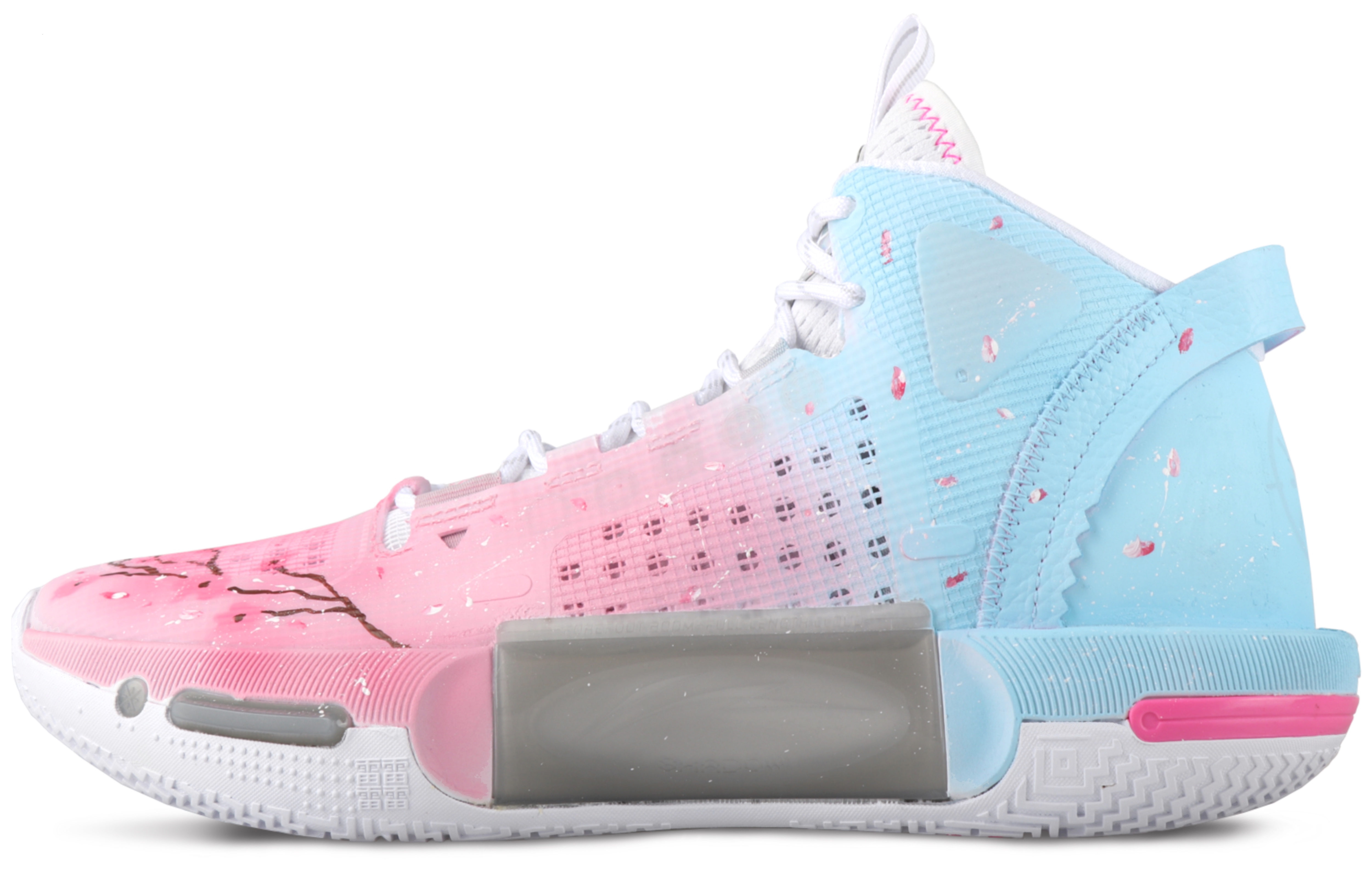 [Custom Shoes] Li-Ning Phantom 4 'Cherry Blossom Gradient Pink-Blue'