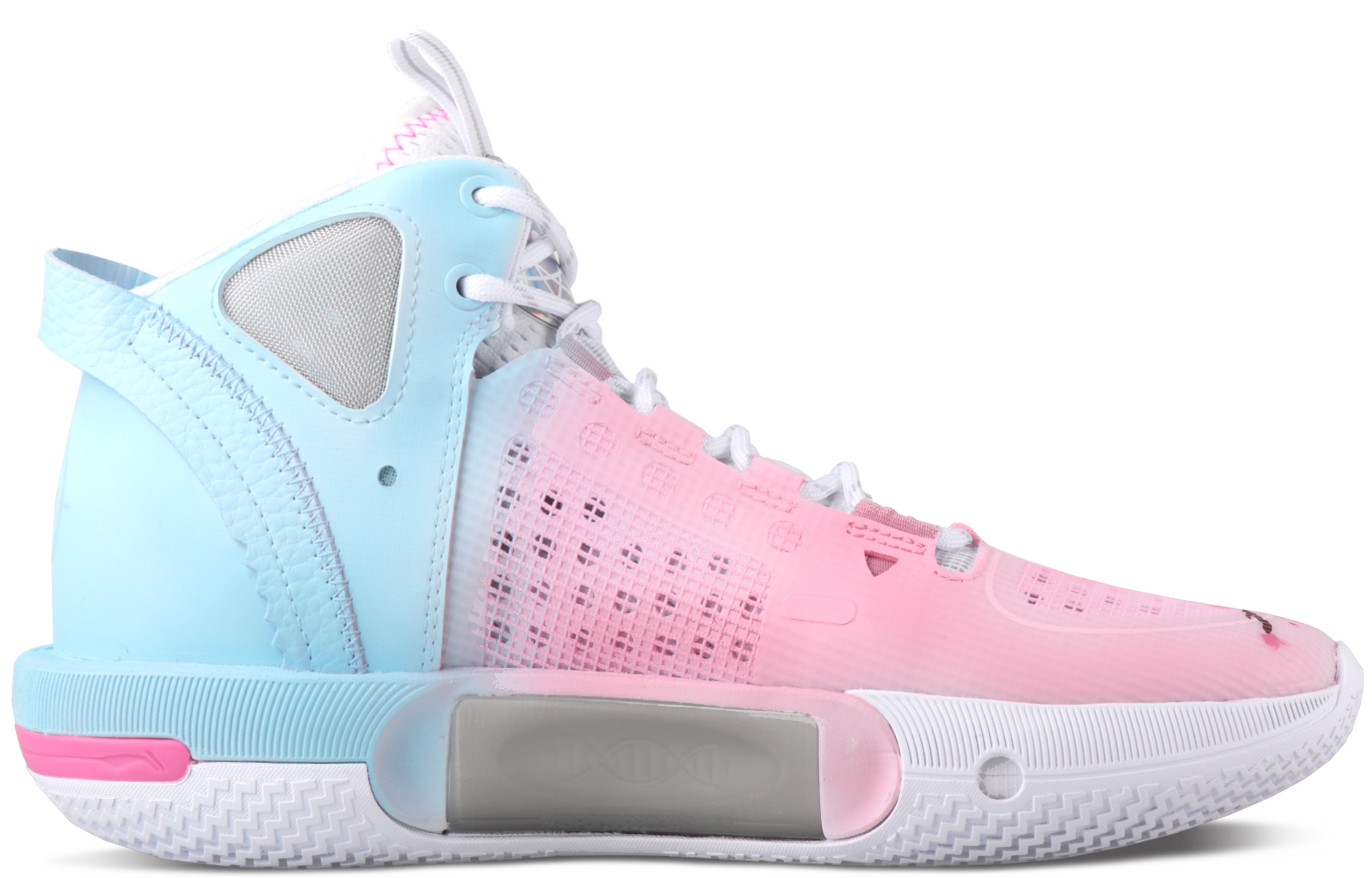 Order [Sepatu Custom] Li-Ning Phantom 4 'Cherry Blossom Gradasi Pink-Biru' ABPS057-1(TeamSix-男款-樱花)