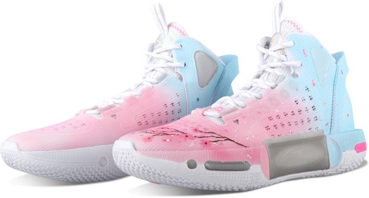 【訂製球鞋】 LiNing李寧 幻影4 ?科技 中國潮風 櫻花 漸變 防滑減震耐磨 中筒 真戰籃球鞋 男款 粉藍 Lookbook 【訂製球鞋】 LiNing李寧 幻影4 ?科技 中國潮風 櫻花 漸變 防滑減震耐磨 中筒 真戰籃球鞋 男款 粉藍