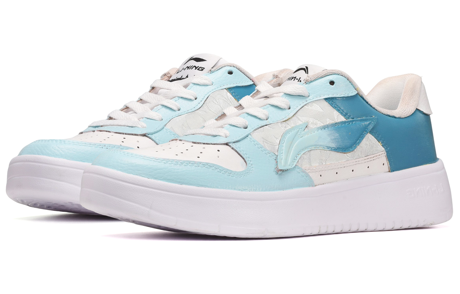 Lookbook [Zapatillas Personalizadas] Li-Ning Retro 'Cielo Degradado Azul Blanco' AGCQ455-2(TeamE-男款渐变天空蓝白)