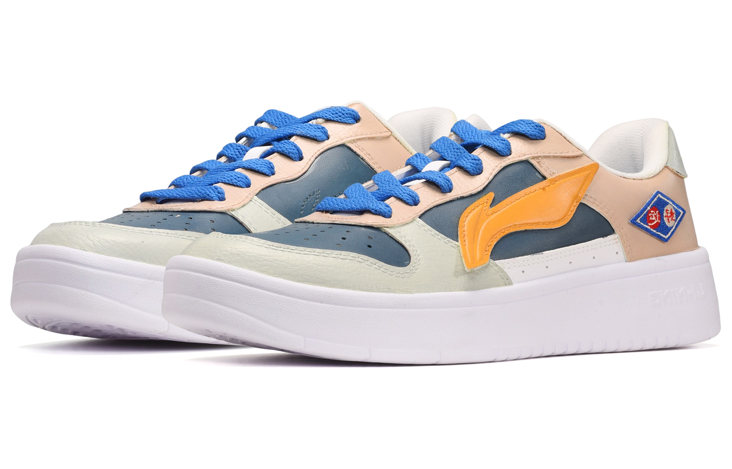 Lookbook [Kasut Custom] Li-Ning Retro 'Kuning Hijau Biru' AGCQ455-2(TeamE-男款好运黄绿蓝)