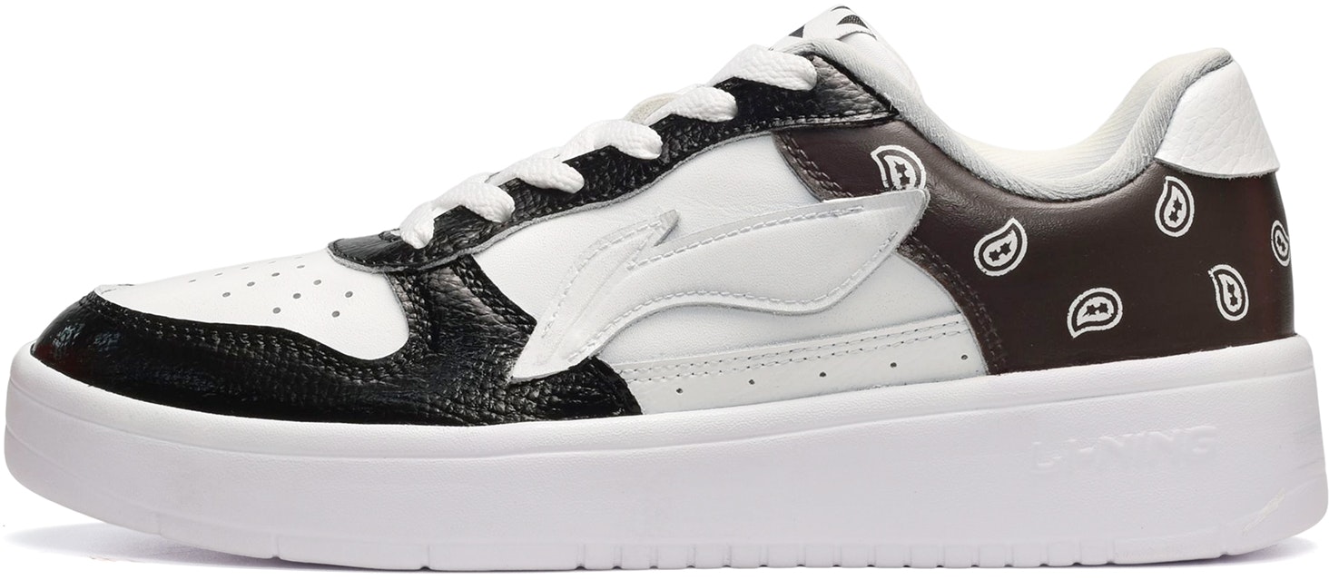 custom-shoes-li-ning-retro-street-low-top-cashew-flower-black-white-brown