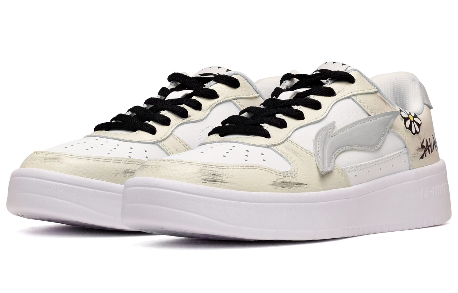 Lookbook [Scarpe Personalizzate] Li-Ning Savage Low ''Giallo Daisy-Grigio'' AGCQ455-2(TeamE-男款小雏菊黄灰)