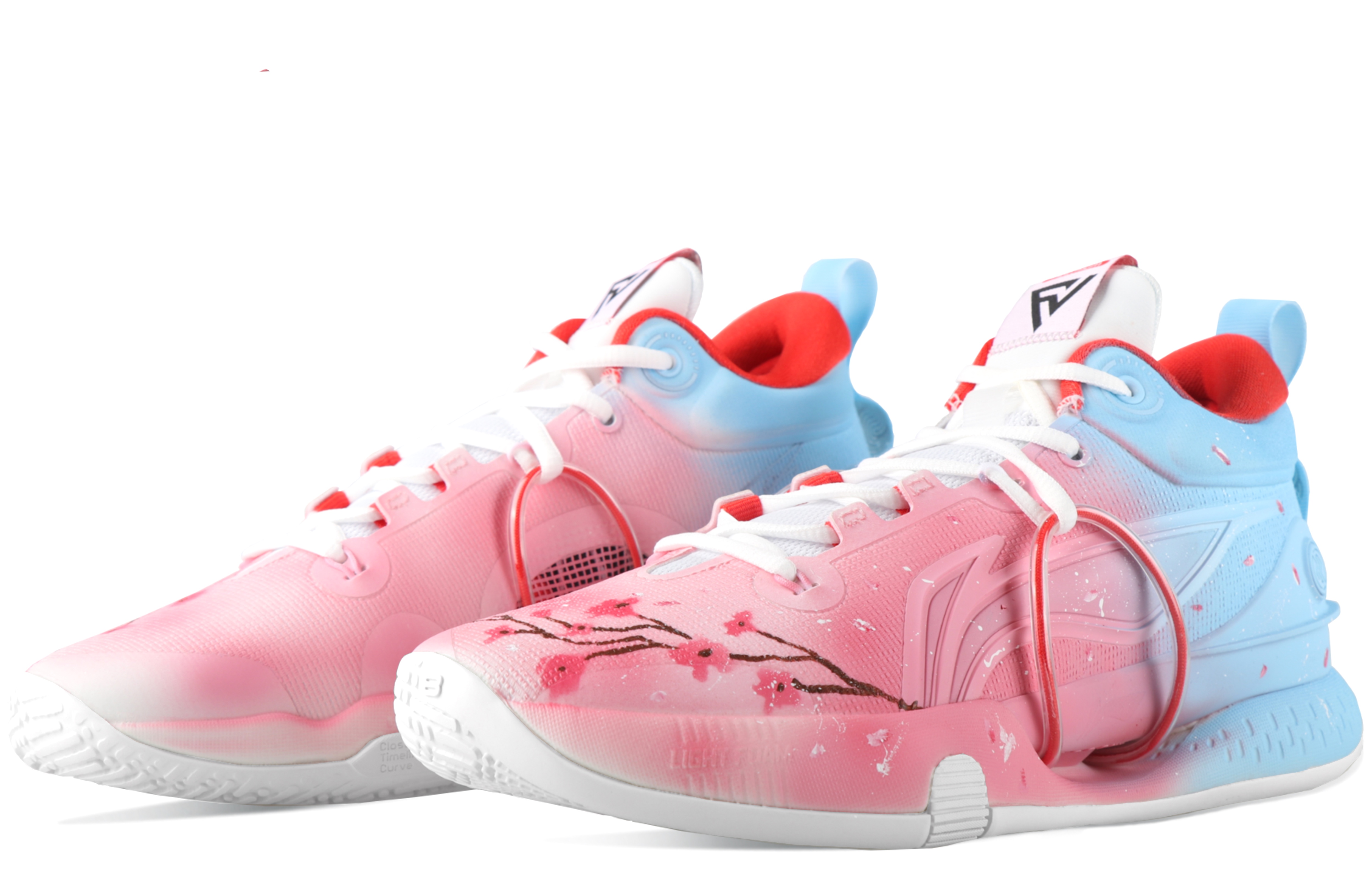 Lookbook 리닝 쉐도우 8 '사쿠라 핑크-블루 그라데이션' (커스텀 슈즈) ABAR071-1(TeamSix-男款-樱花)