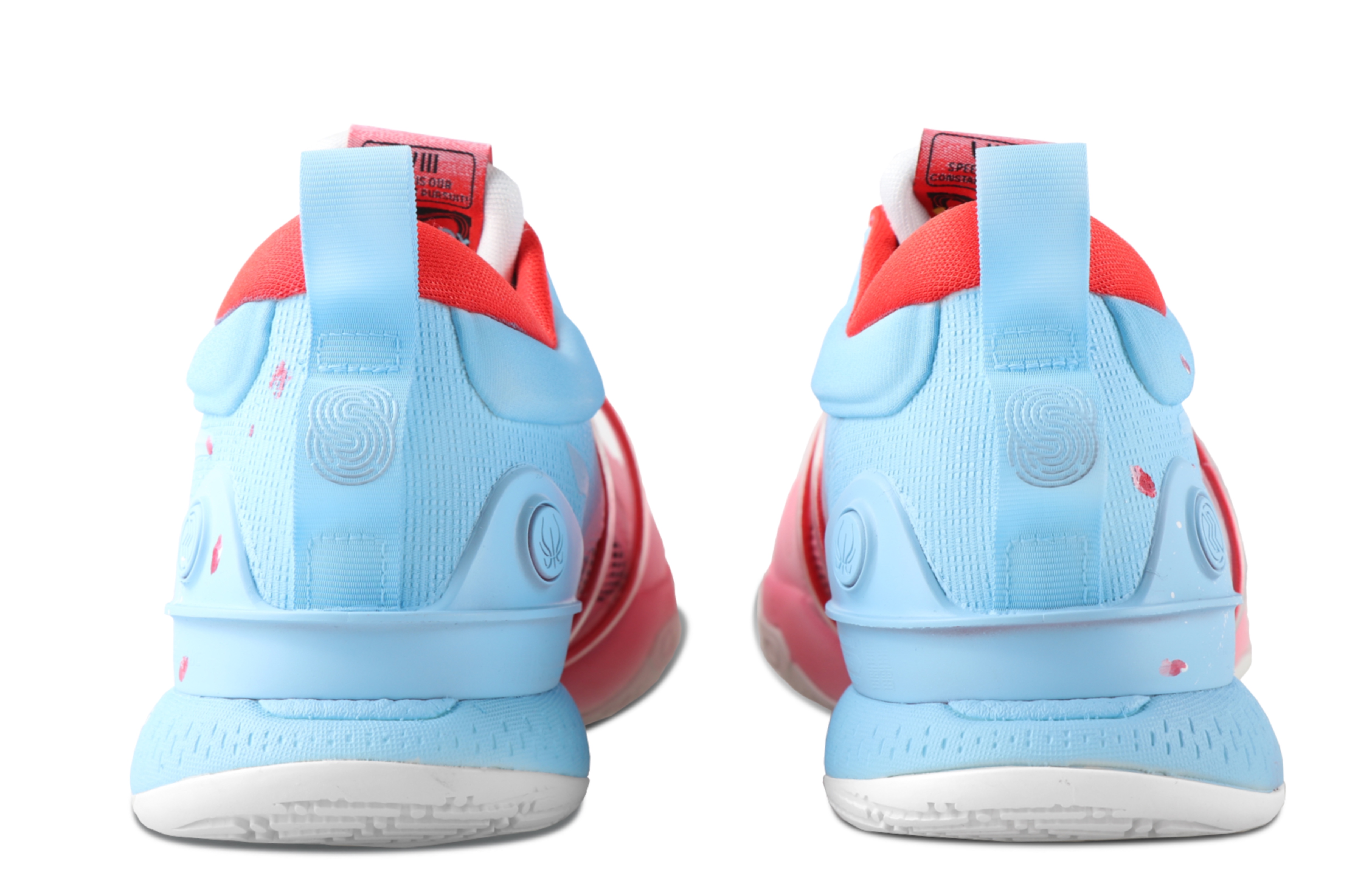 Shop 리닝 쉐도우 8 '사쿠라 핑크-블루 그라데이션' (커스텀 슈즈) ABAR071-1(TeamSix-男款-樱花)