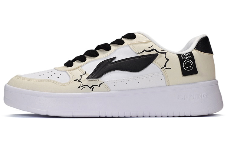 [Custom Shoes] Li-Ning Skate Sneaker Low 'Distressed Smiley Patch - Beige'