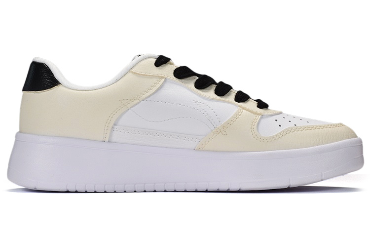 Order 리닝 스케이트 스니커즈 로우 '스마일 패치 베이지' (67 characters) AGCQ455-2(TeamE-男款笑脸布贴米黄)