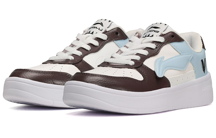 Lookbook 李寧カスタムスニーカー ロー "ブラウンブルーベージュ" AGCQ455-2(TeamE-男款怦然心动棕蓝)