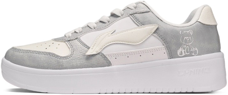 custom-shoes-li-ning-sneaker-low-dipped-cartoon-bear-light-grey