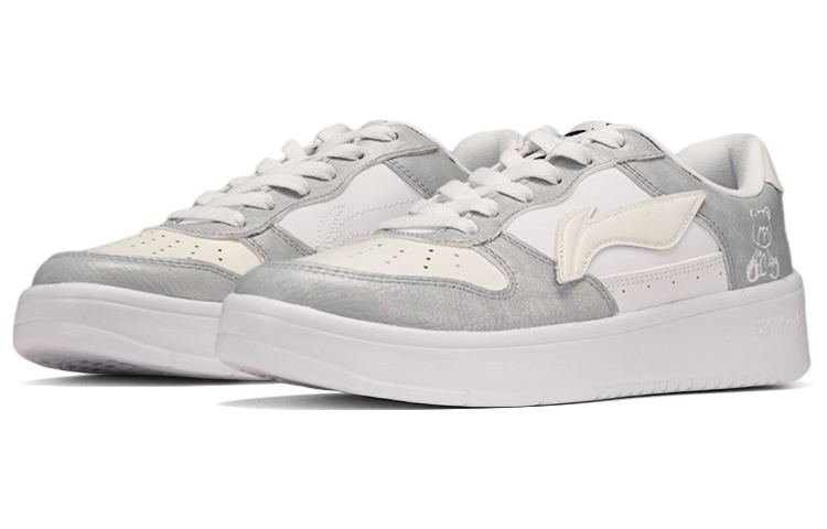 Lookbook 李寧カスタムスニーカー「クマちゃんライトグレー」 AGCQ455-2(TeamE-男款小熊浸染灰)