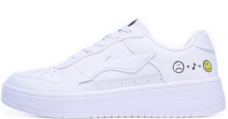 custom-shoes-li-ning-sneaker-low-doodle-smile-note-white-yellow