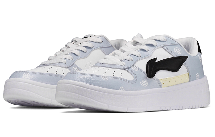 Lookbook カスタムシューズ 李寧 スニーカー ロー "グレーホワイト" AGCQ455-2(TeamE-男款腰果花灰白)