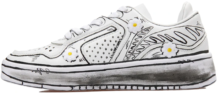 custom-shoes-li-ning-street-player-embroidered-daisy-remake-dirty-black-and-white